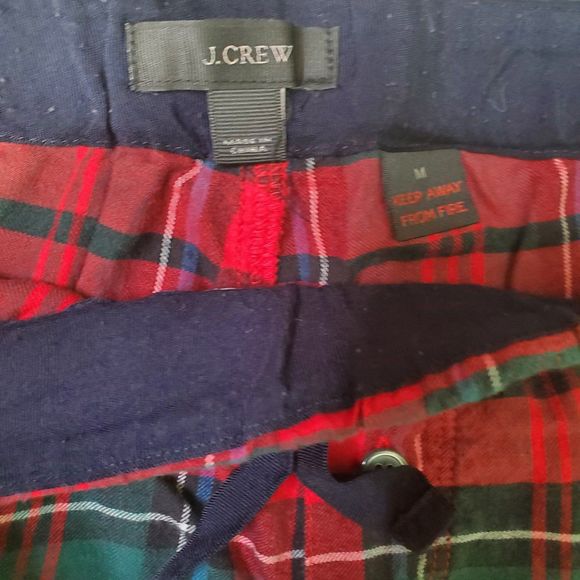 J. Crew Red Plaid Flannel Pajama Pants Sz M - Picture 3 of 4